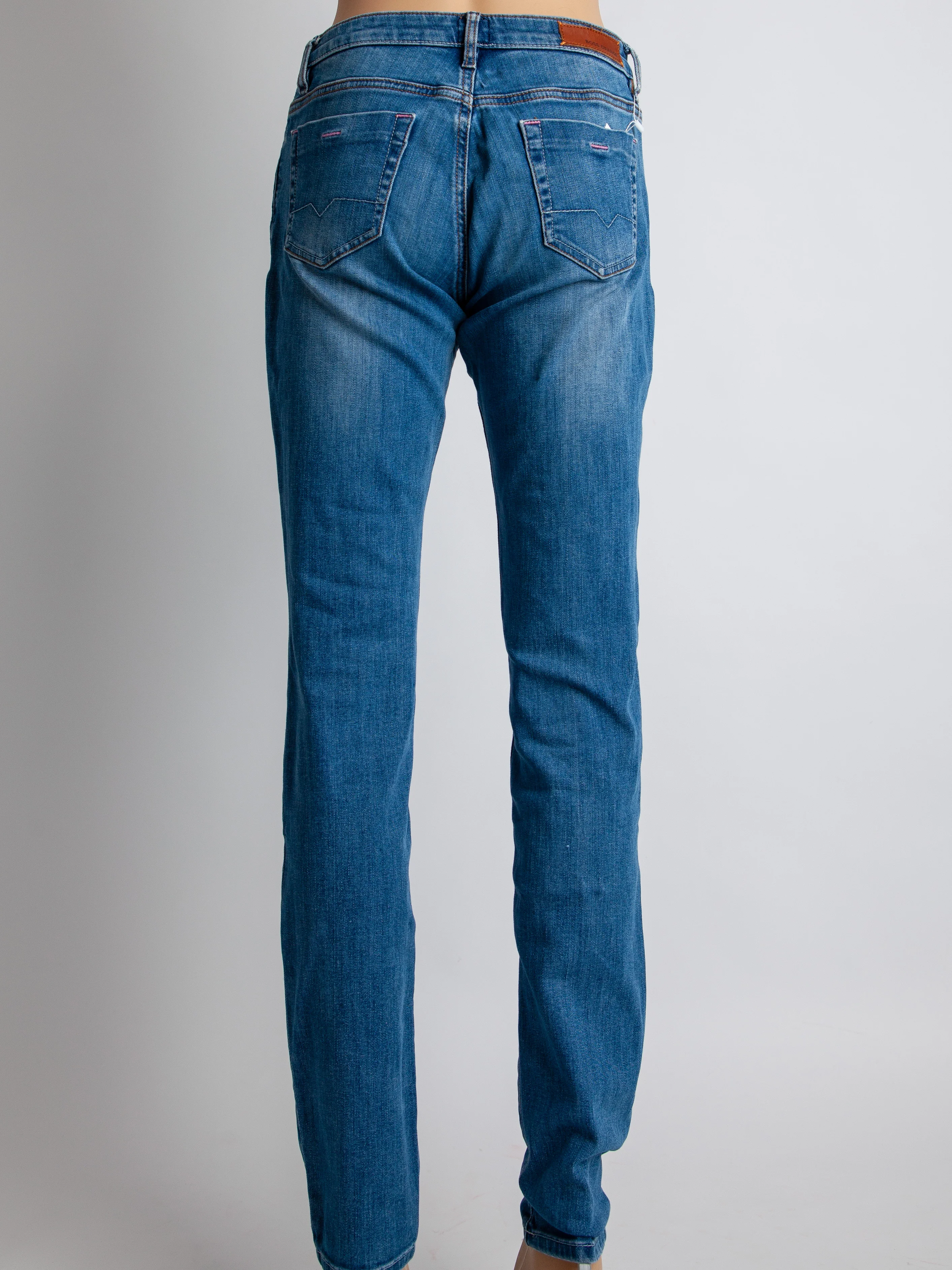 Hugo Boss Blue Cotton Skinny Jeans — 3