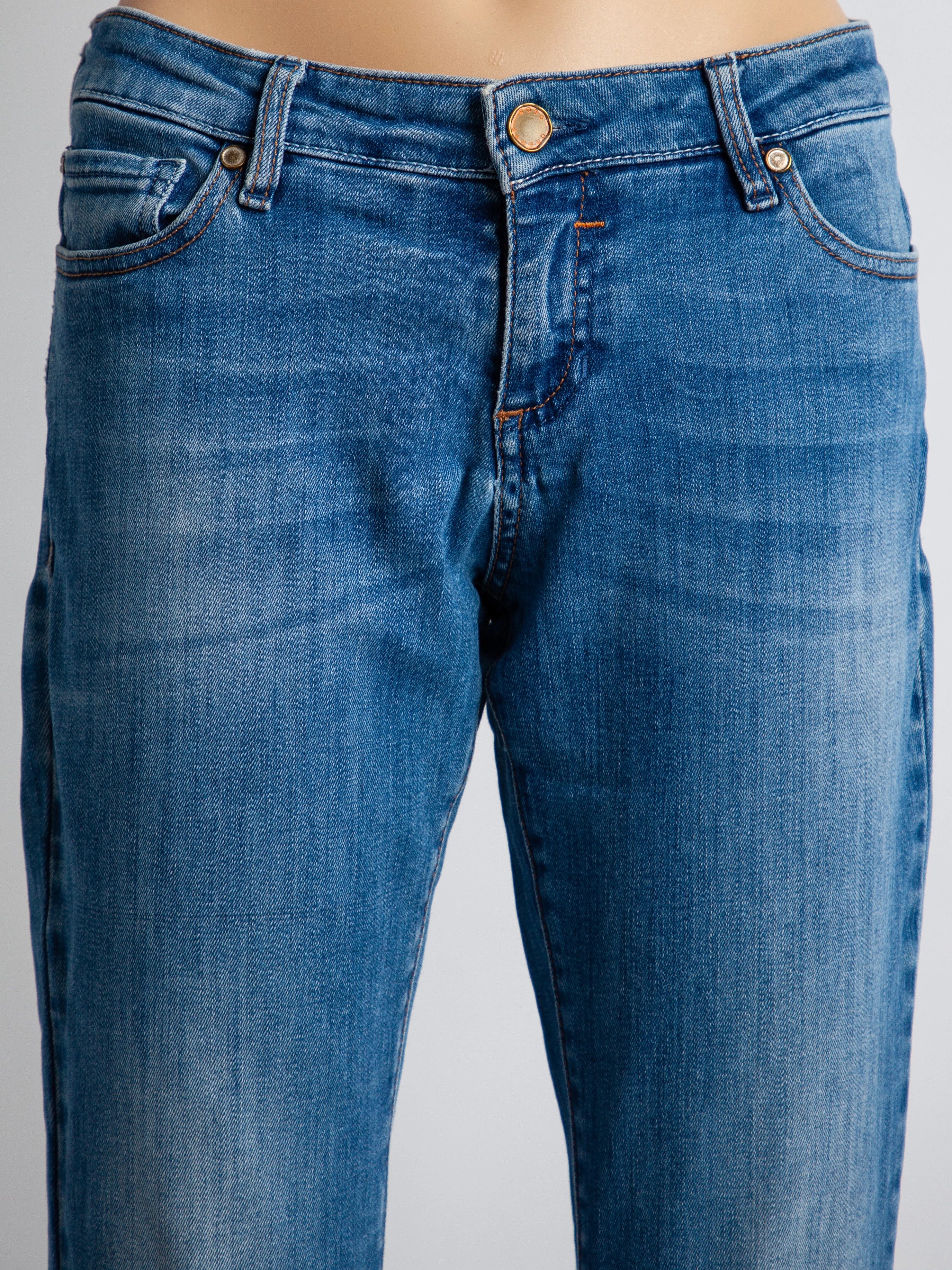 Hugo Boss Blue Cotton Skinny Jeans — 3