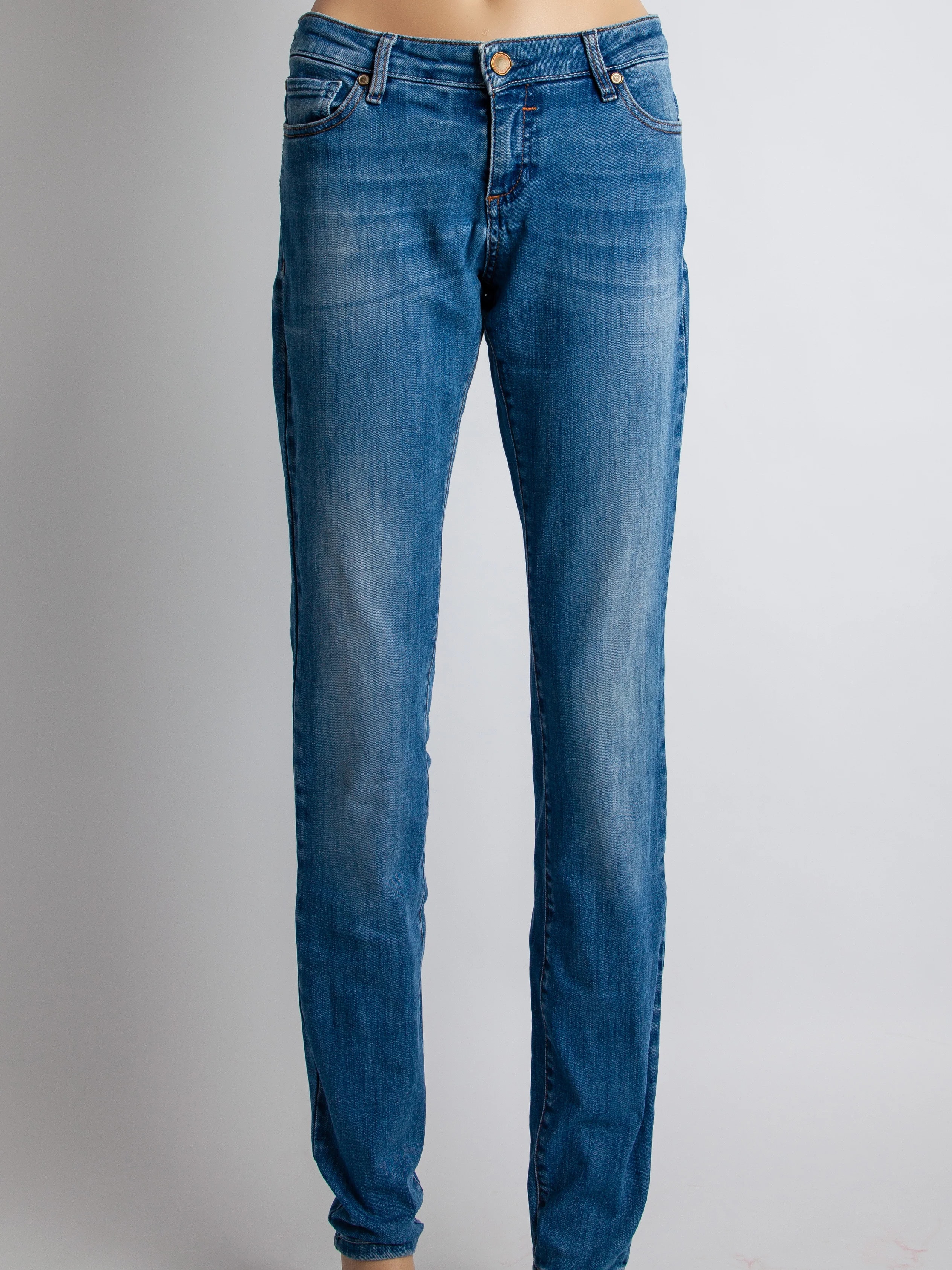 Hugo Boss Blue Cotton Skinny Jeans — 2