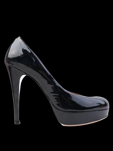 Osvaldo Rossi Black Leather Pumps — 1