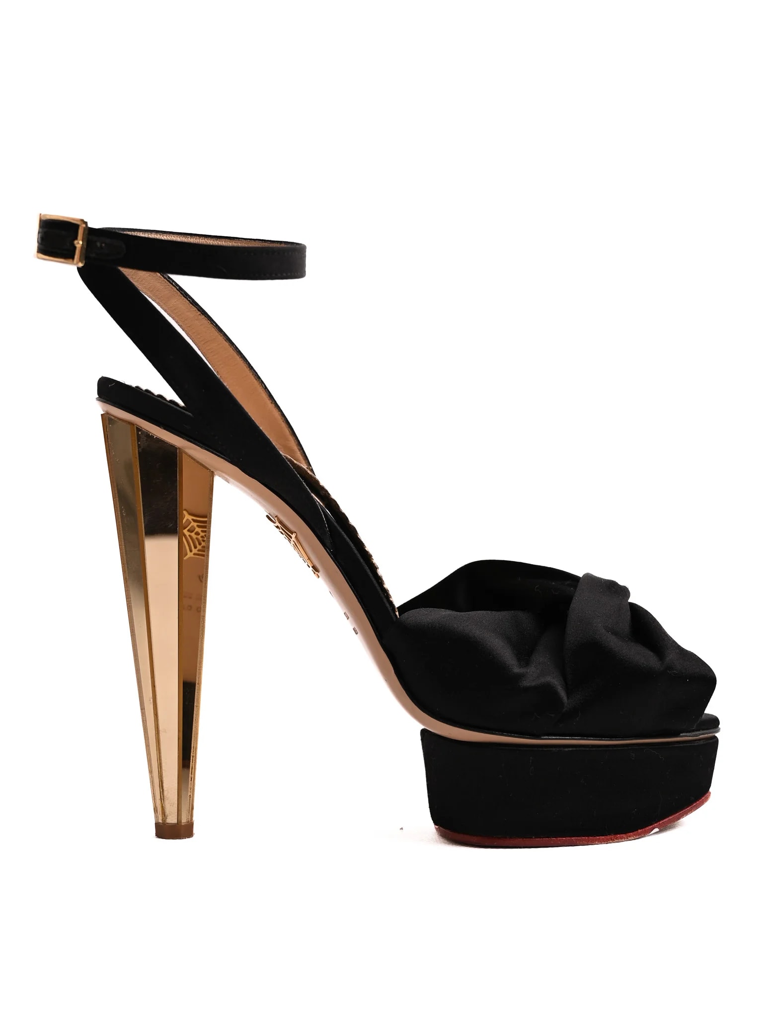 Charlotte Olympia Black Leather High Heel Pumps — 3