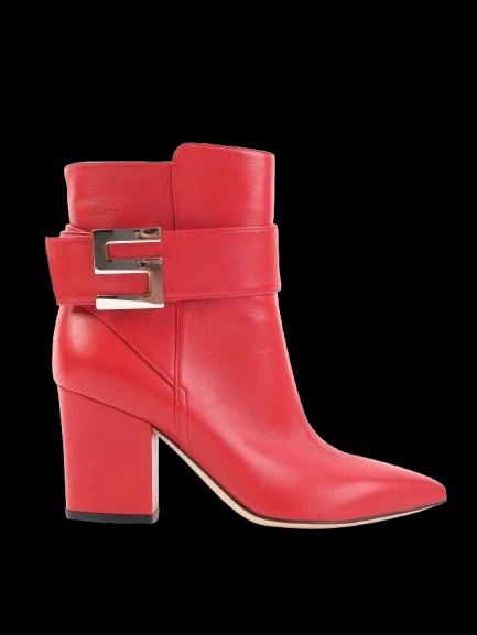 Sergio Rossi Red Leather Boots — 1