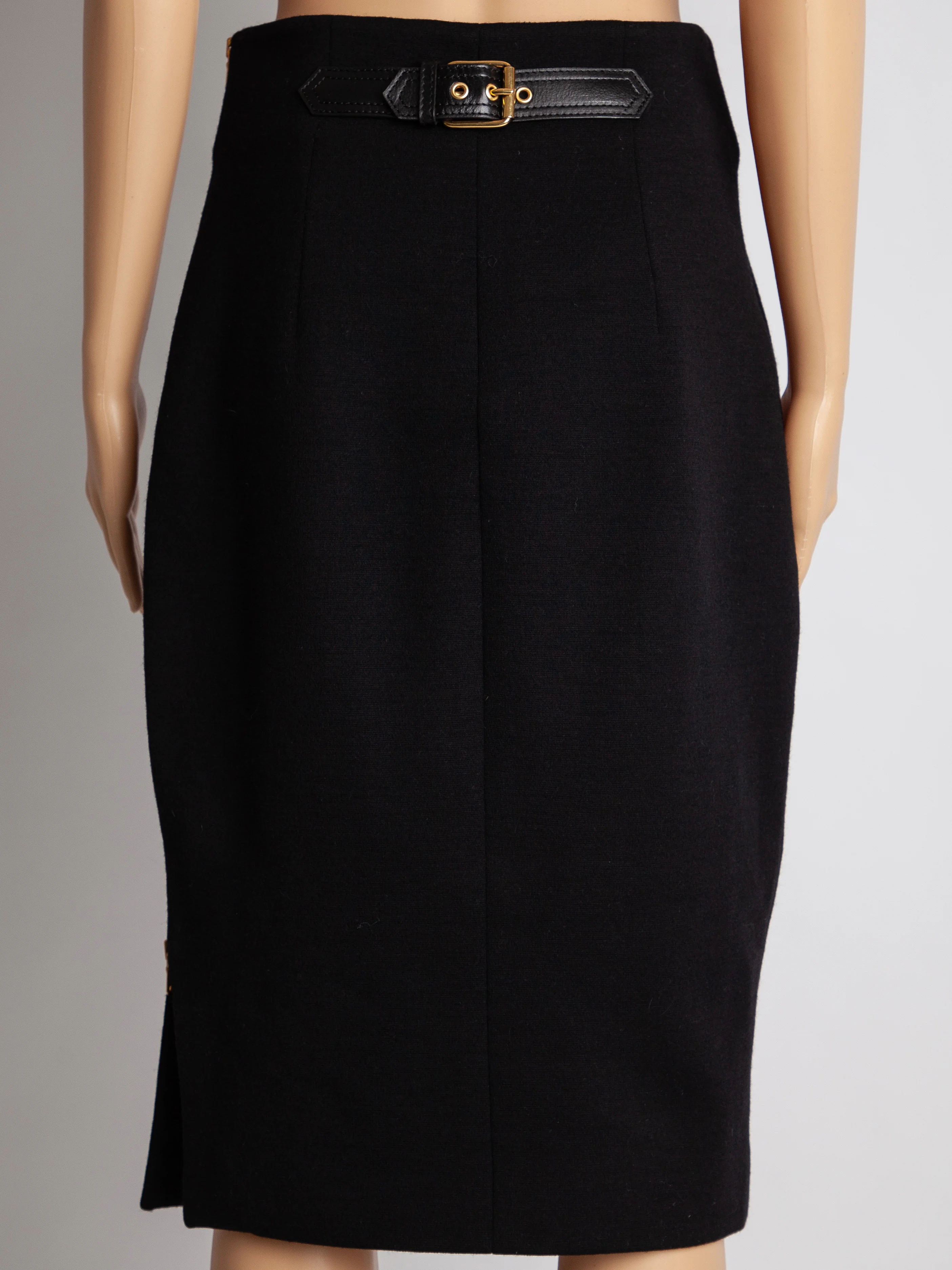 Emilio Pucci Black Cashmere Pencil Skirt — 2
