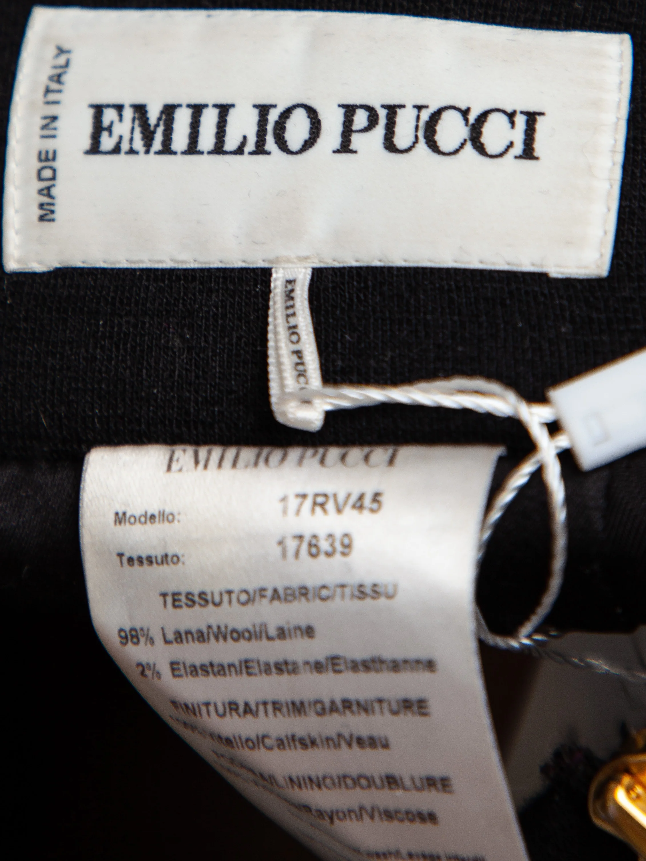 Emilio Pucci Black Cashmere Pencil Skirt — 3