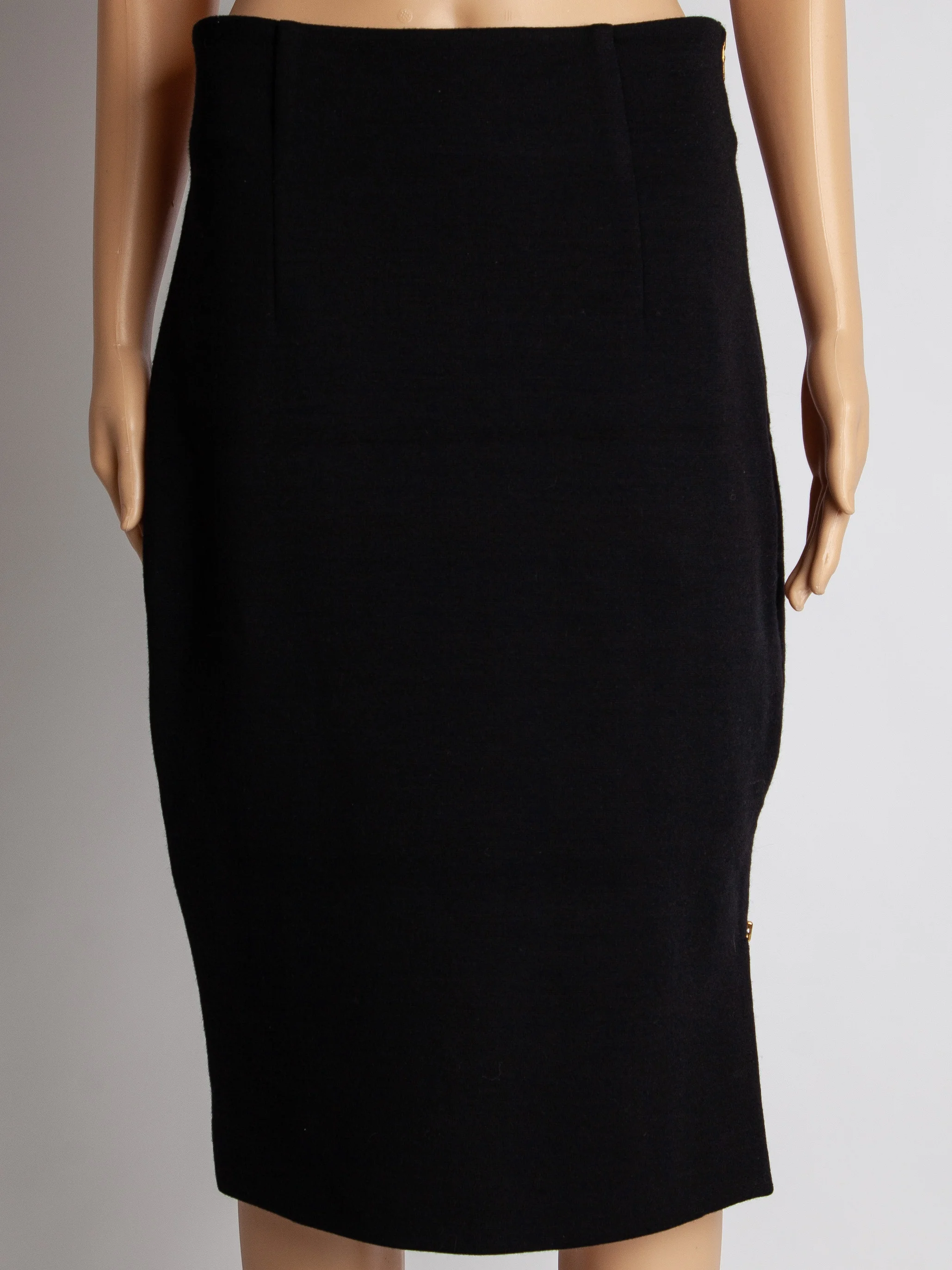 Emilio Pucci Black Cashmere Pencil Skirt — 3