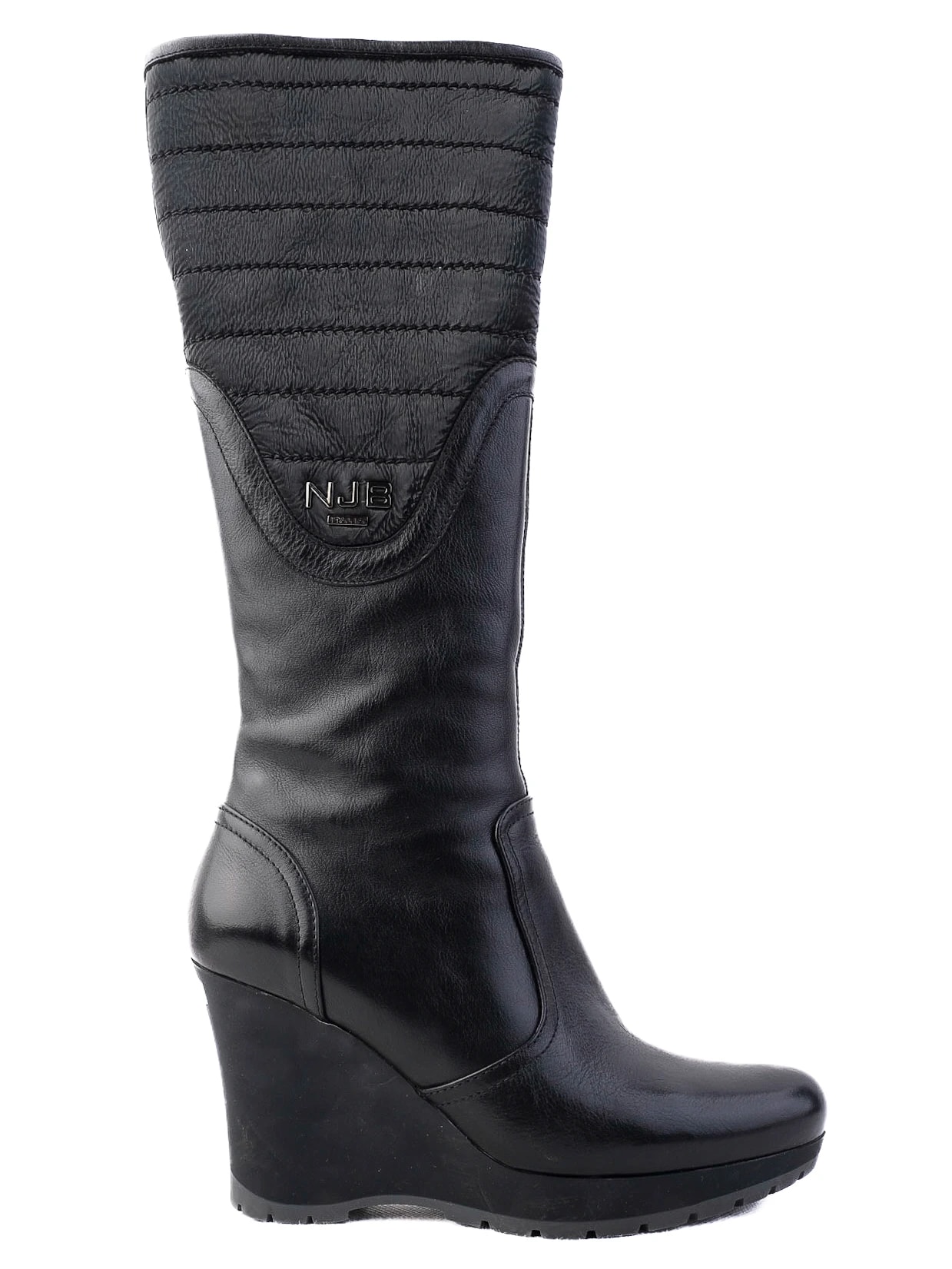 Designer Black Leather Boots — 3