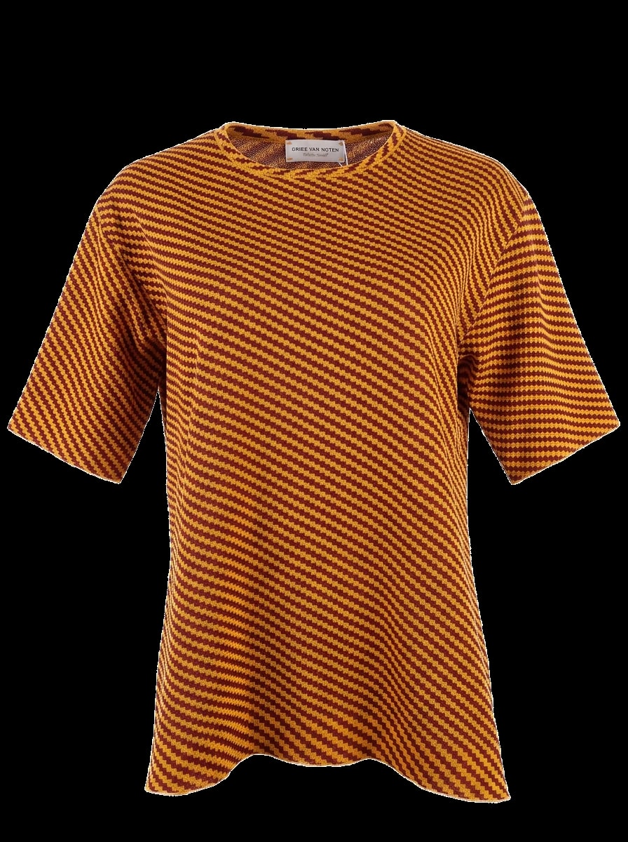 Dries Van Noten Orange Polyester T-Shirt — 1