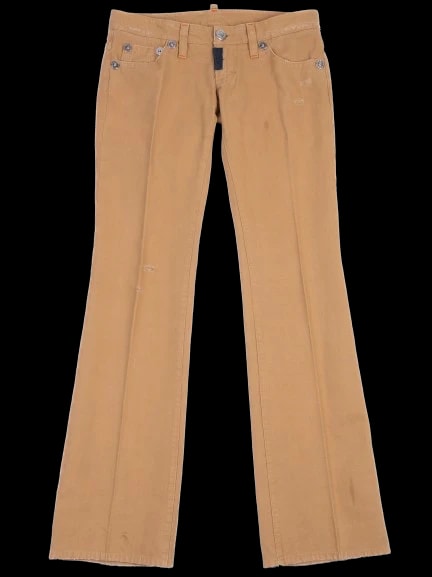 For all 7 mankind Orange Cotton Trousers — 1