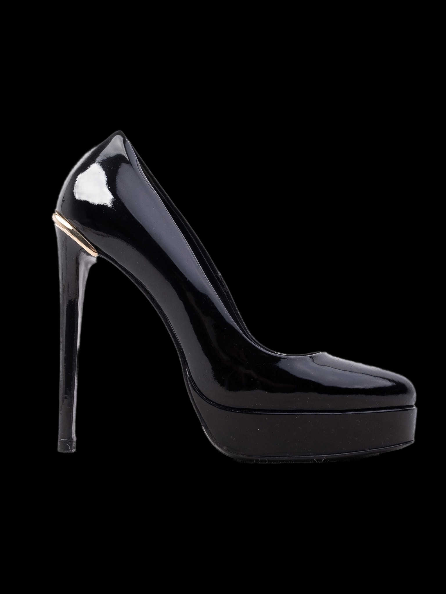 Iceberg Black Leather High Heel Pumps — 1