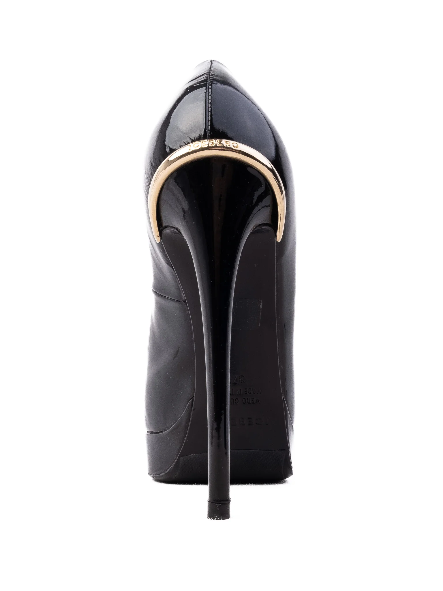 Iceberg Black Leather High Heel Pumps — 3