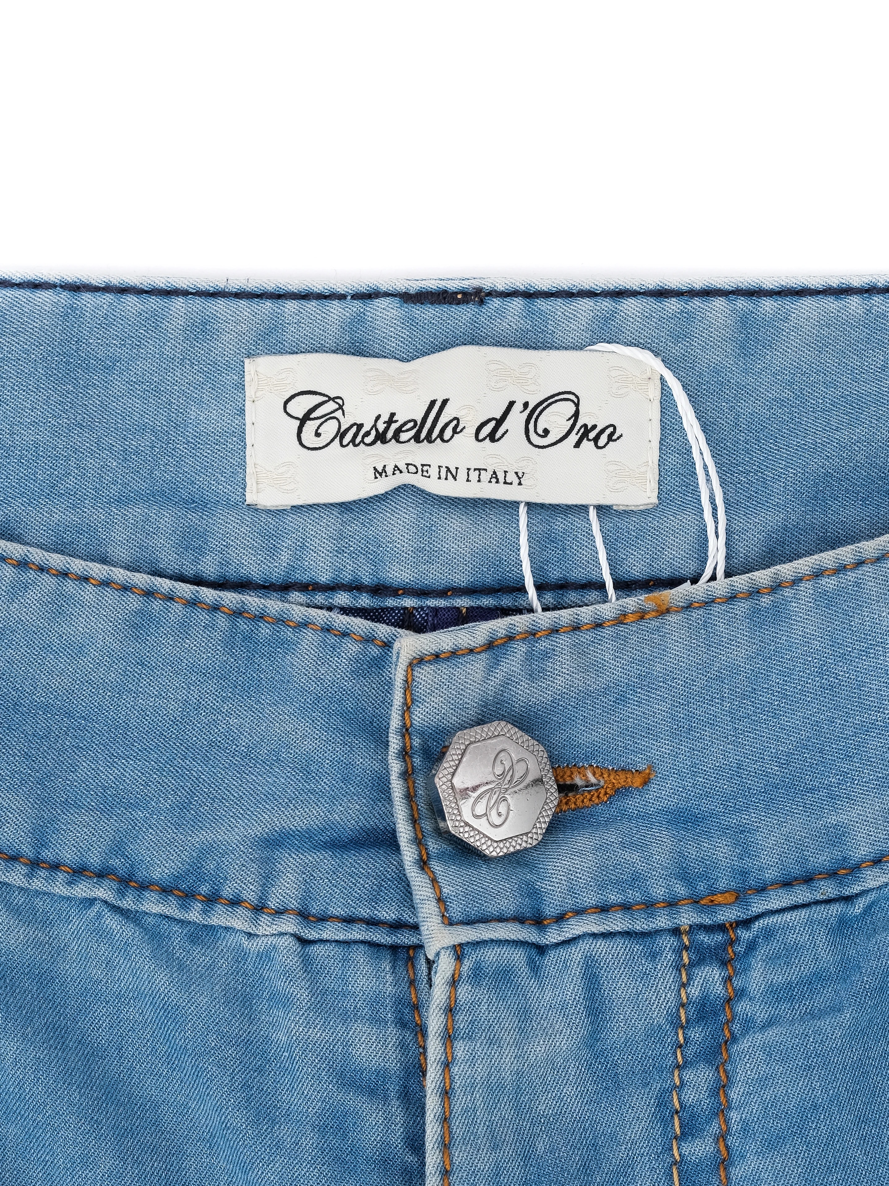 Castello d'Oro Blue Cotton Skinny Jeans — 2