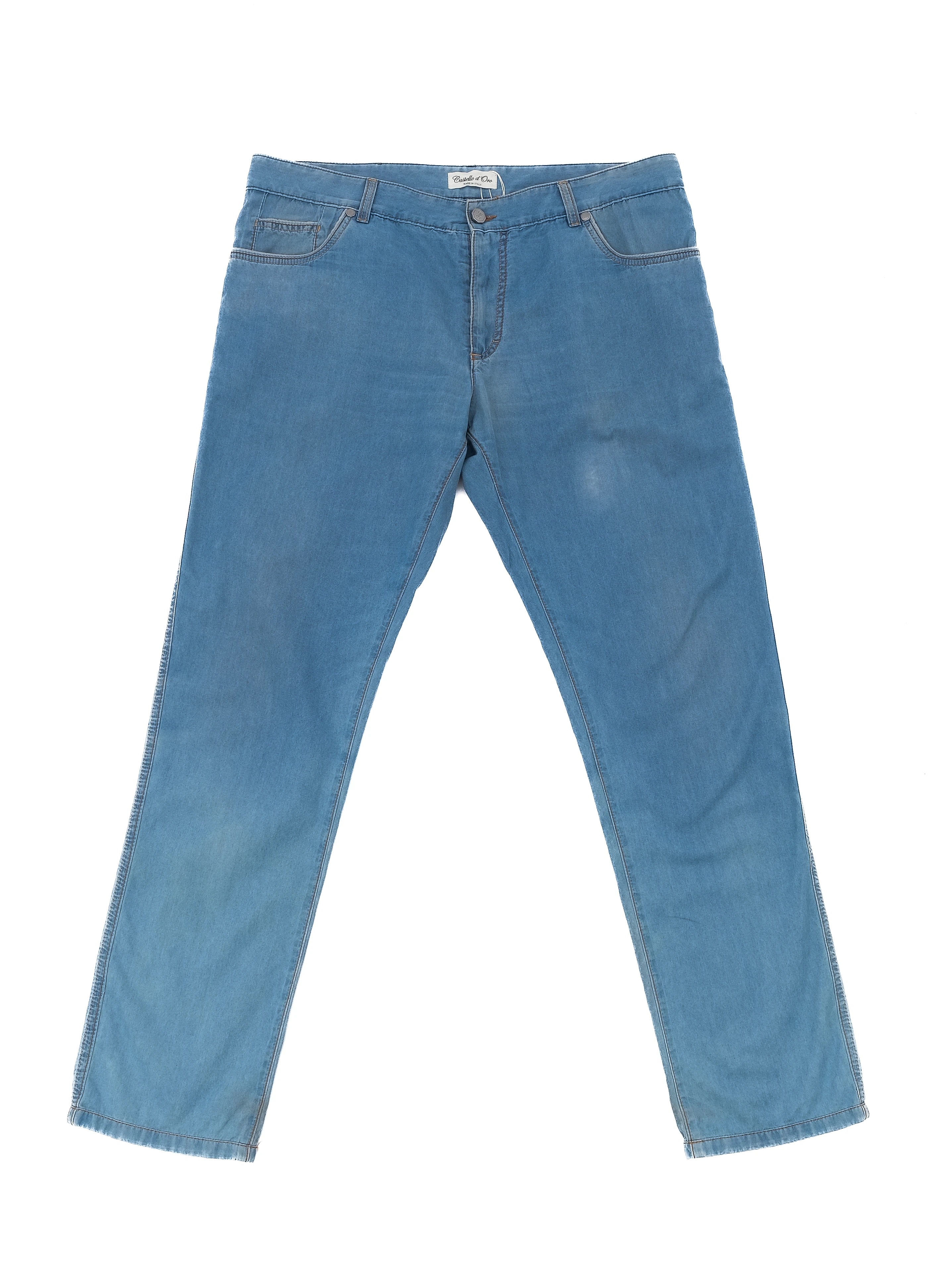 Castello d'Oro Blue Cotton Skinny Jeans — 3