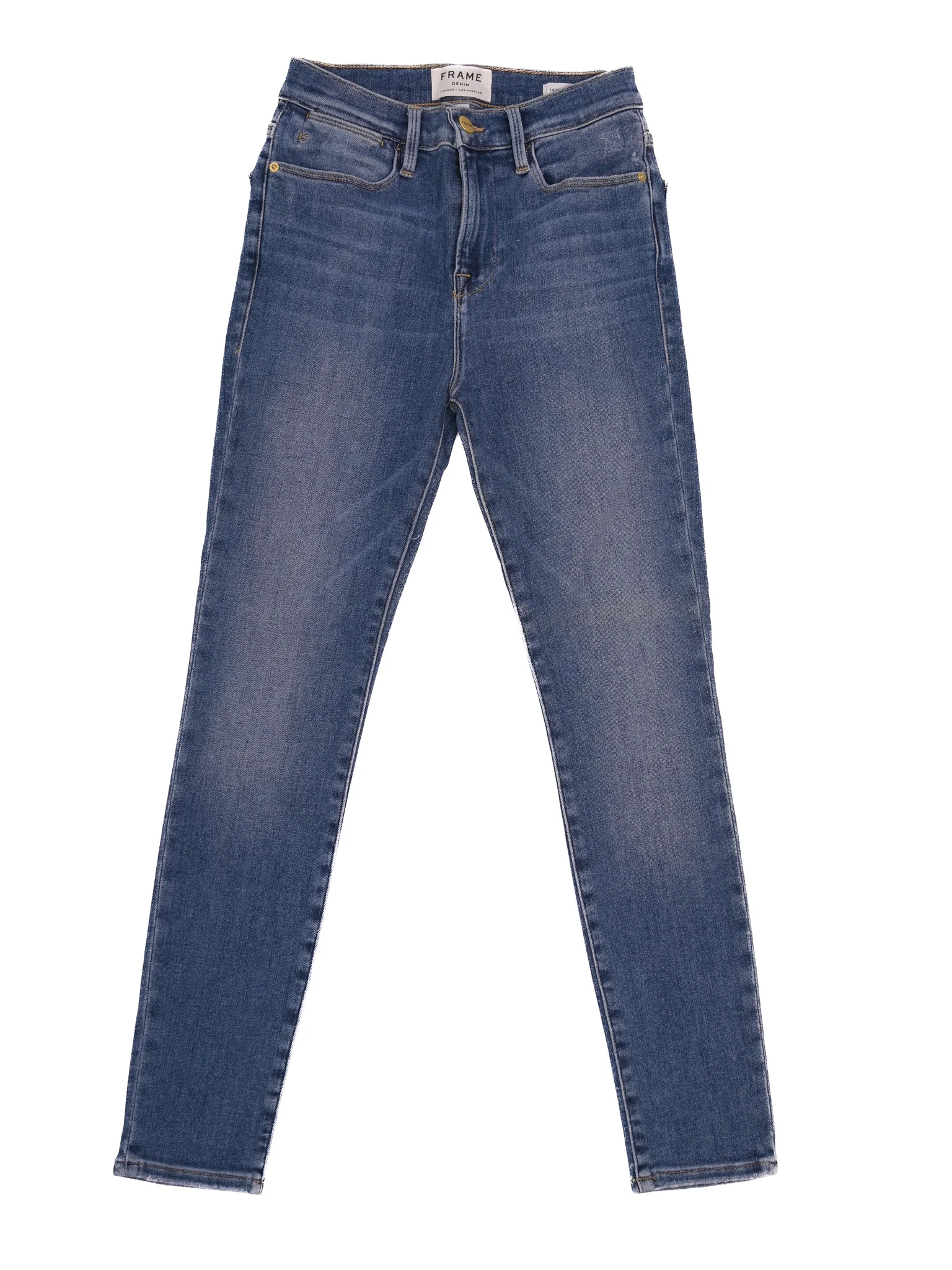 Frame Blue Cotton Tapered Jeans — 2