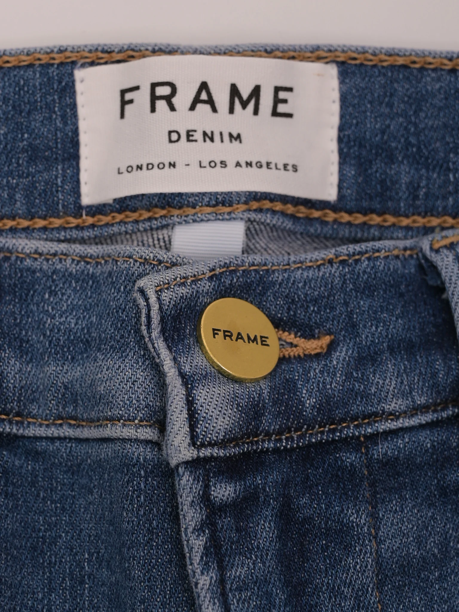 Frame Blue Cotton Tapered Jeans — 2