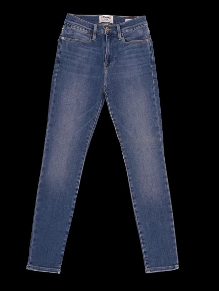 Frame Blue Cotton Tapered Jeans — 1
