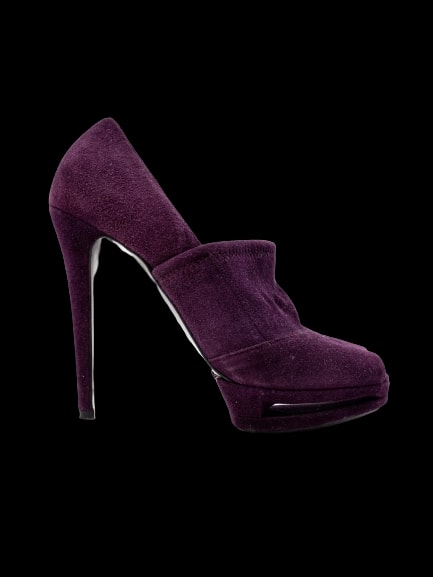 Lesilla Purple Leather High Heel Pumps — 1