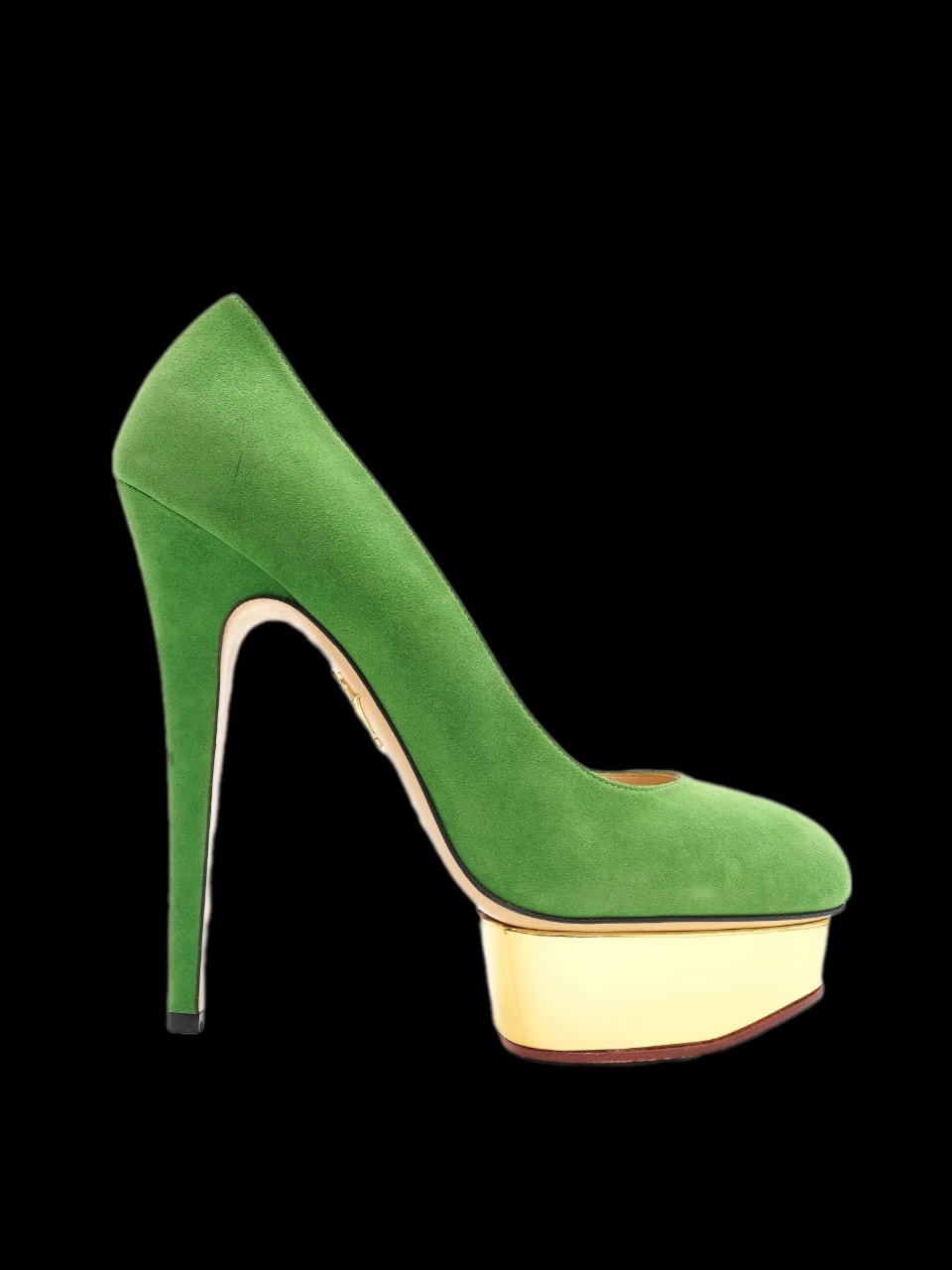 Charlotte Olympia Green Leather Pumps — 1