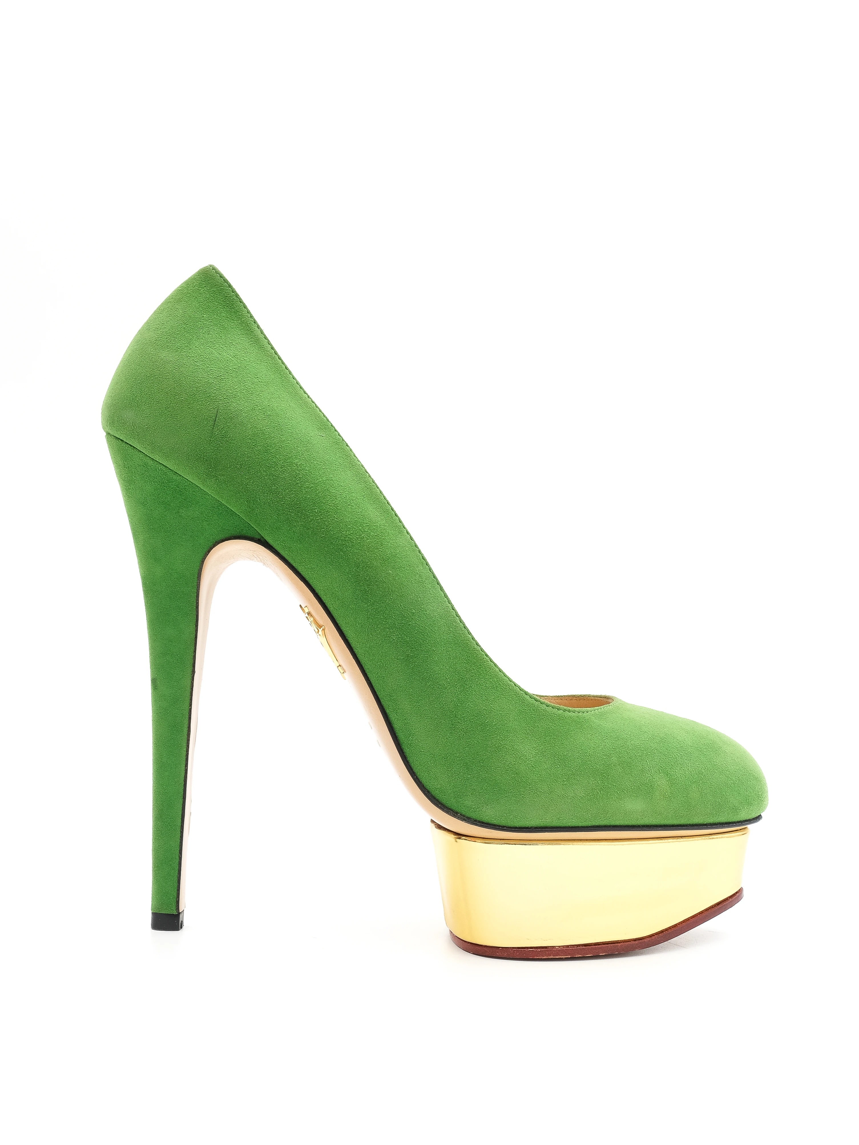 Charlotte Olympia Green Leather Pumps — 3