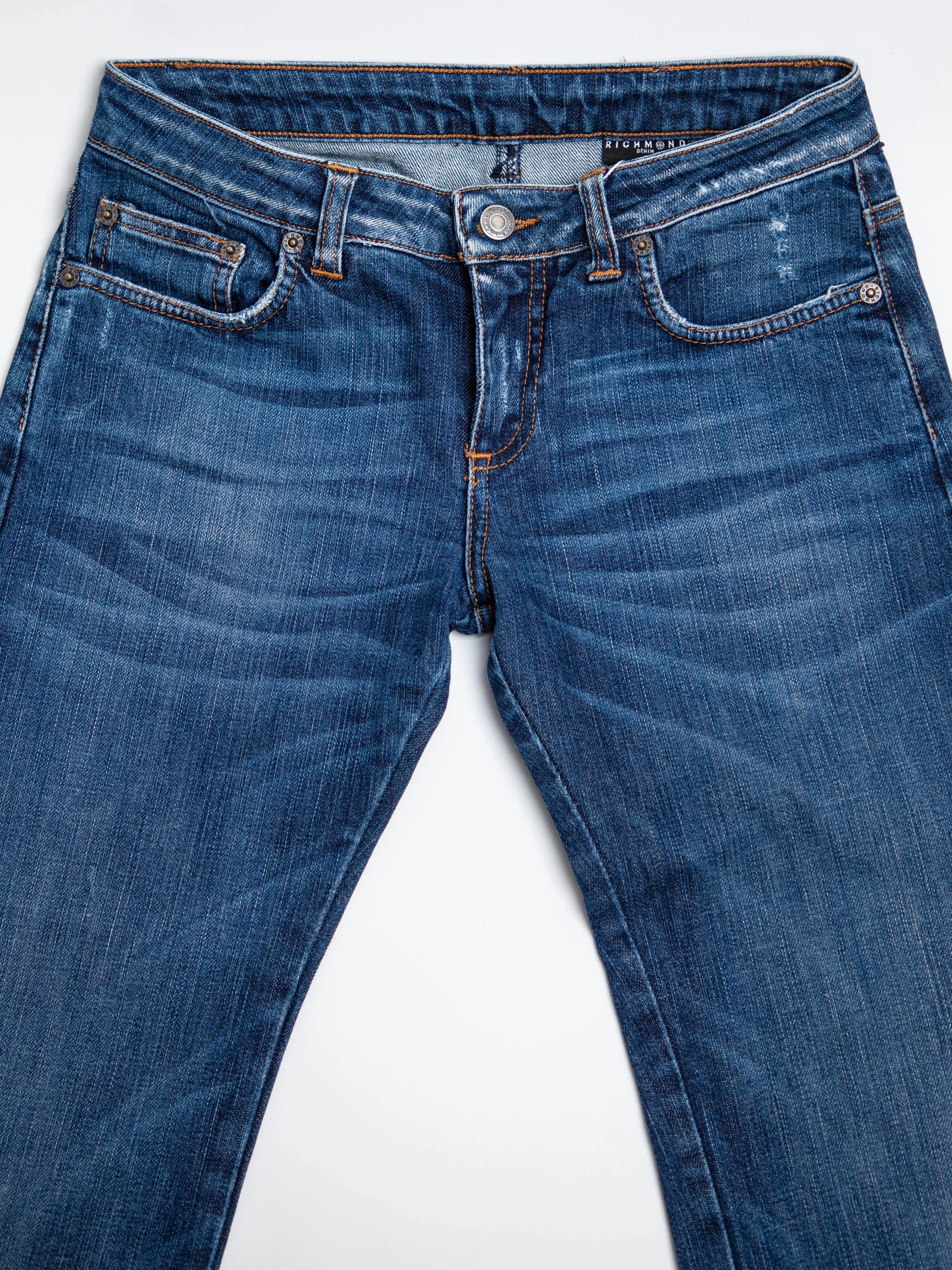 Richmond Blue Cotton Straight Jeans — 2