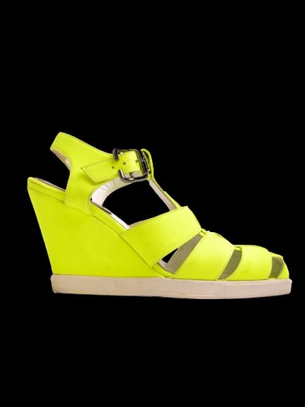 Judari Green Leather High Heel Sandals — photo 1