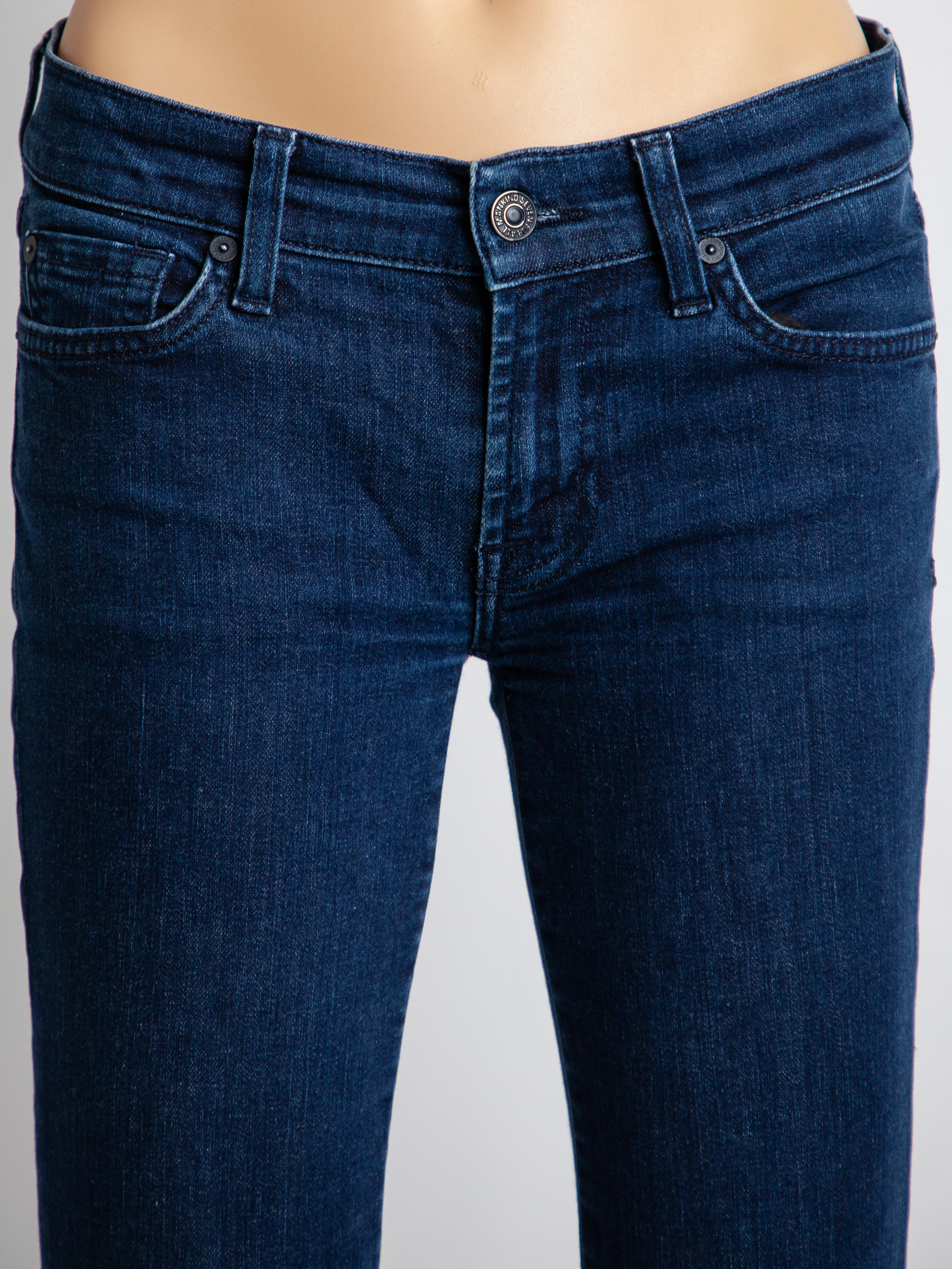 For all 7 mankind Blue Denim Skinny Jeans — 3