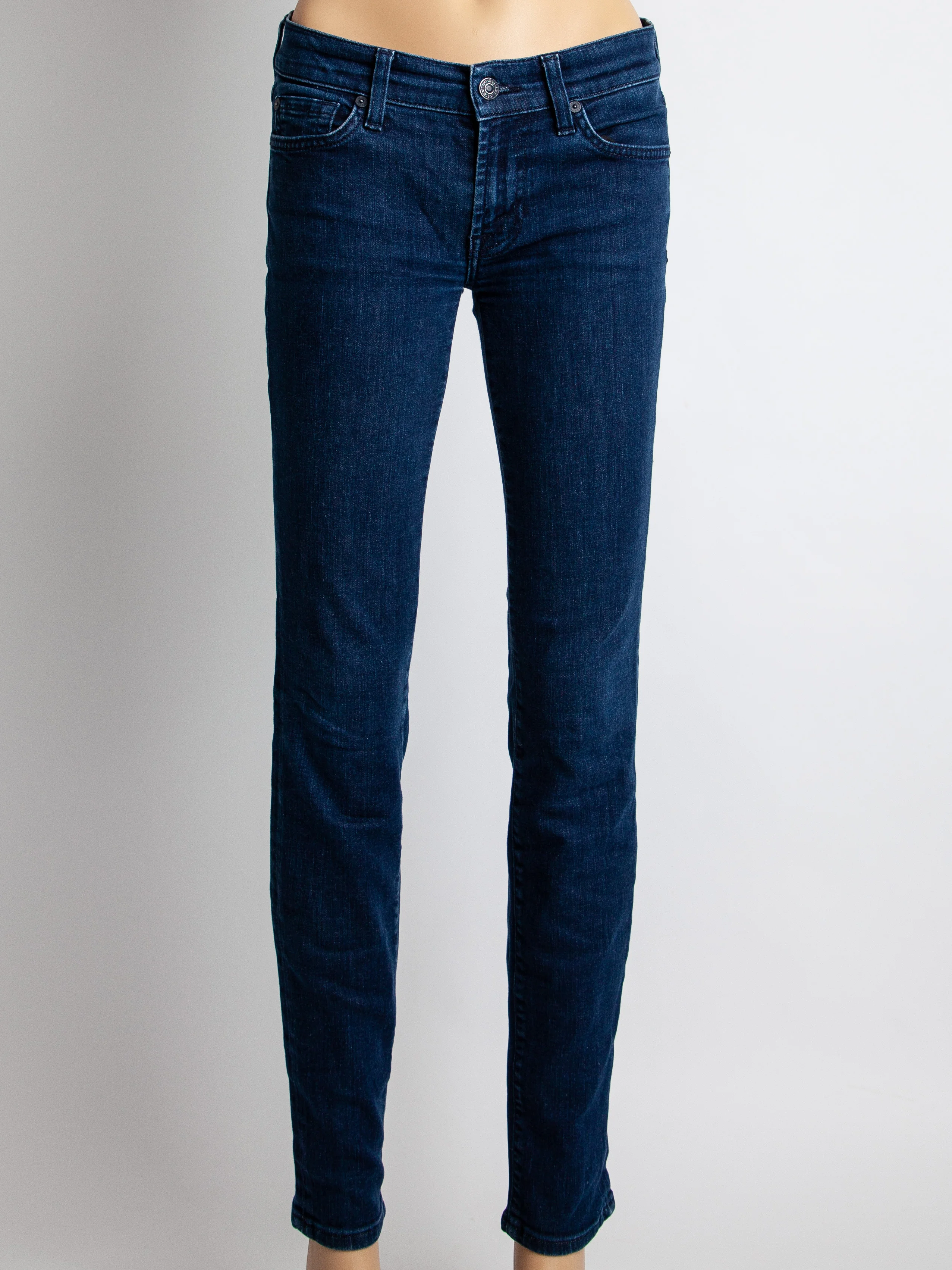 For all 7 mankind Blue Denim Skinny Jeans — 3