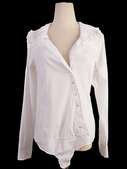 Pinko White Cotton Blouse — 1