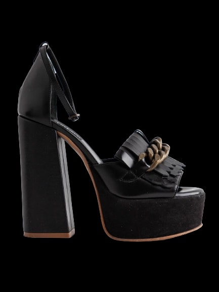 UnLace Black Leather High Heel Pumps — 1