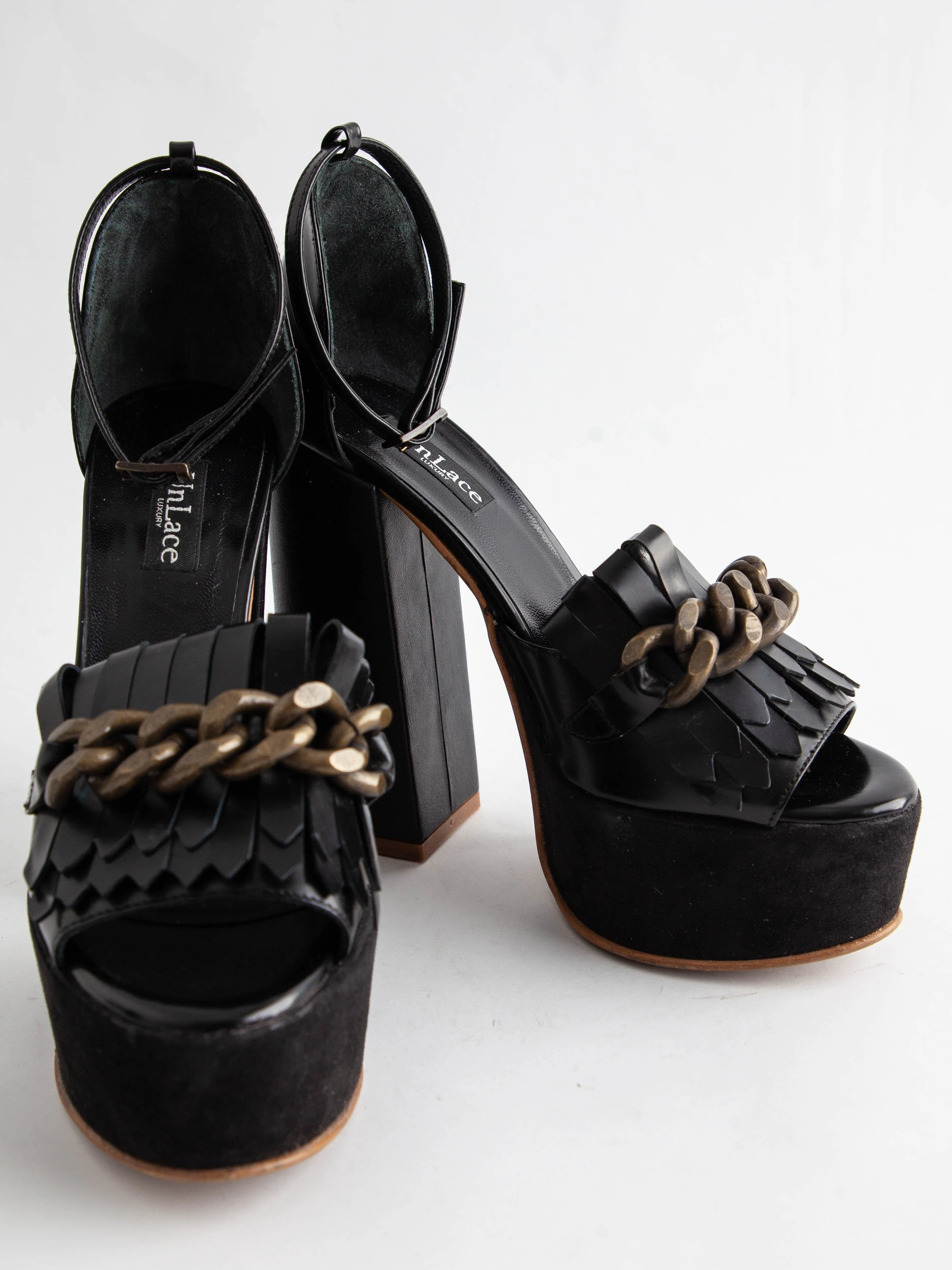 UnLace Black Leather High Heel Pumps — 3