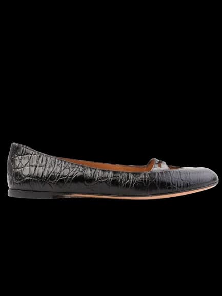 Vicini Black Leather Ballet Flats — photo 1