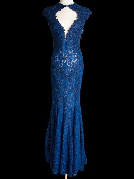 Jovani Blue Polyester Evening Gown — photo 1