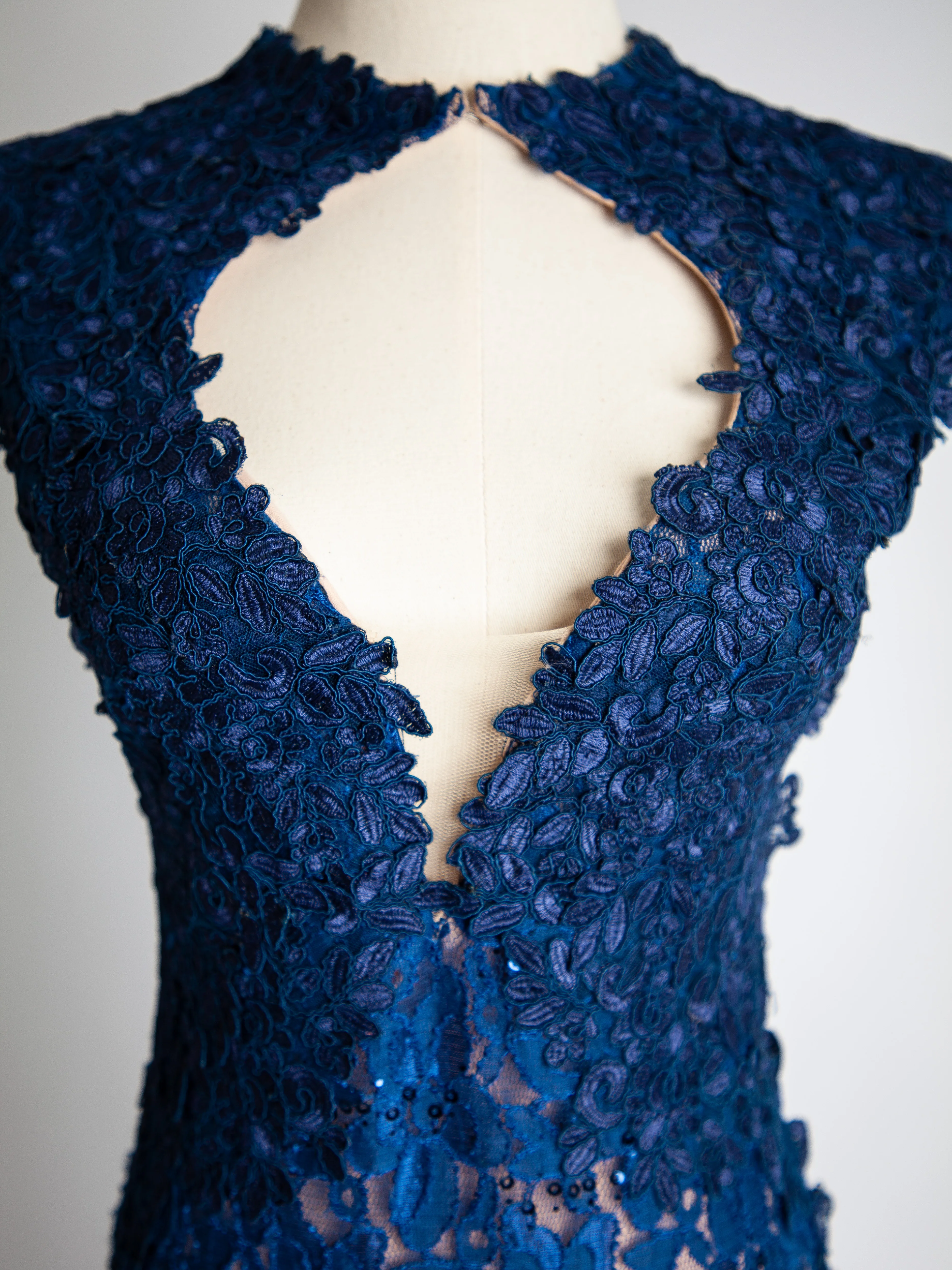 Jovani Blue Polyester Evening Gown — 3