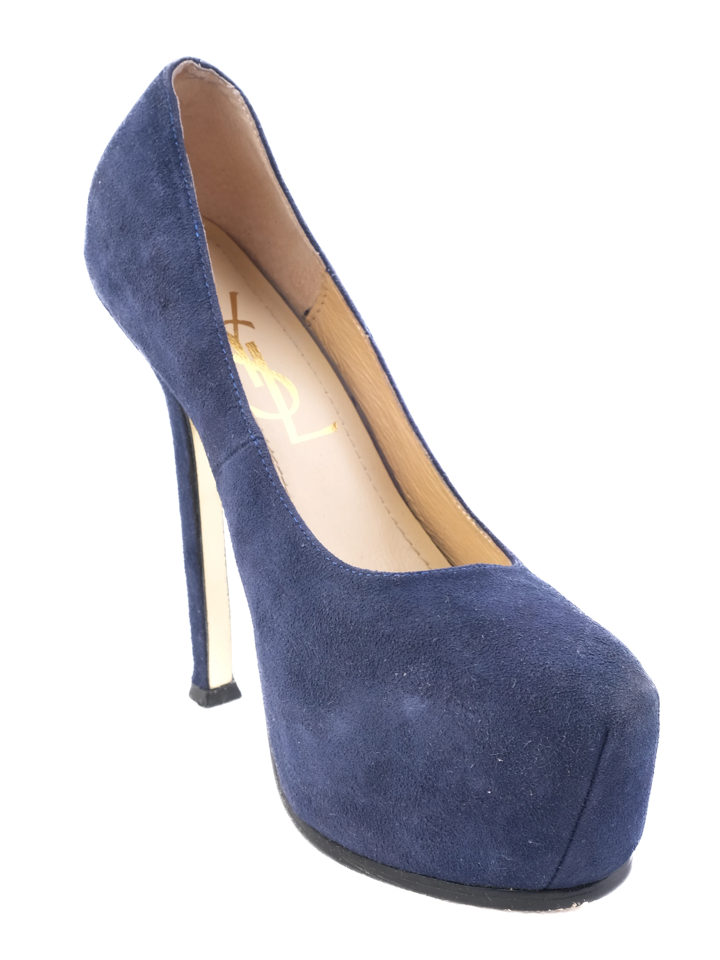 YSL Blue Leather Pumps — 3
