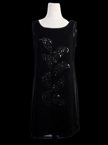Luisa Cerano Black Polyester Sleeveless Dress — photo 1