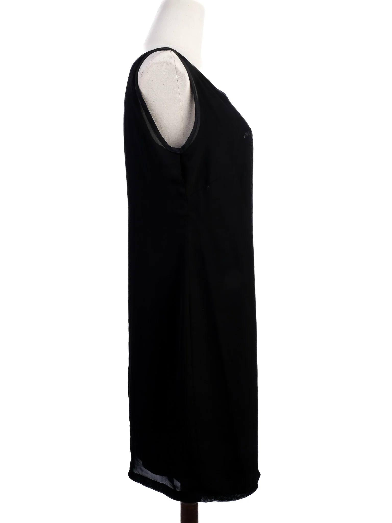 Luisa Cerano Black Polyester Sleeveless Dress — 3