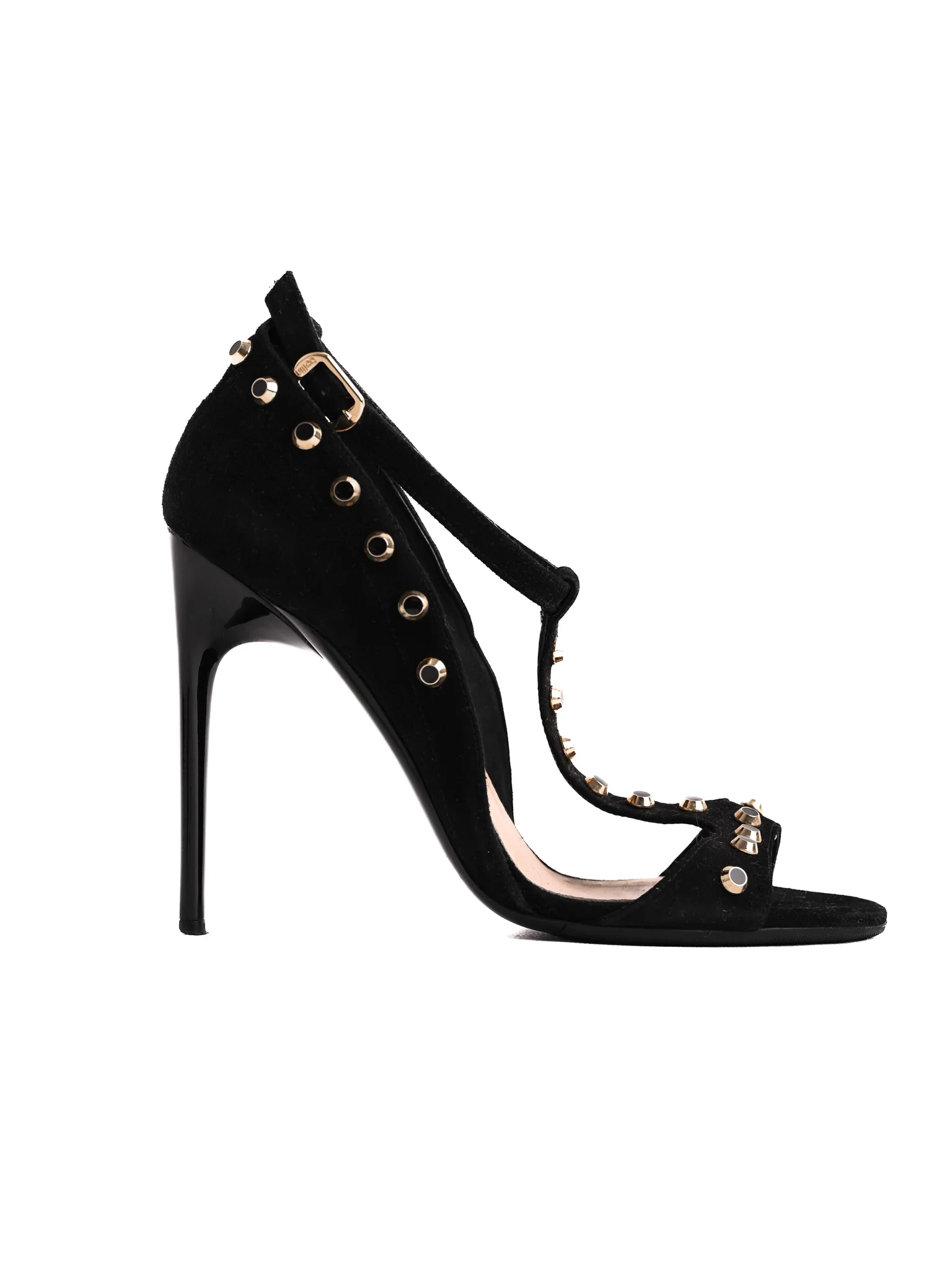 Ballin Black Leather High Heel Sandals — 2
