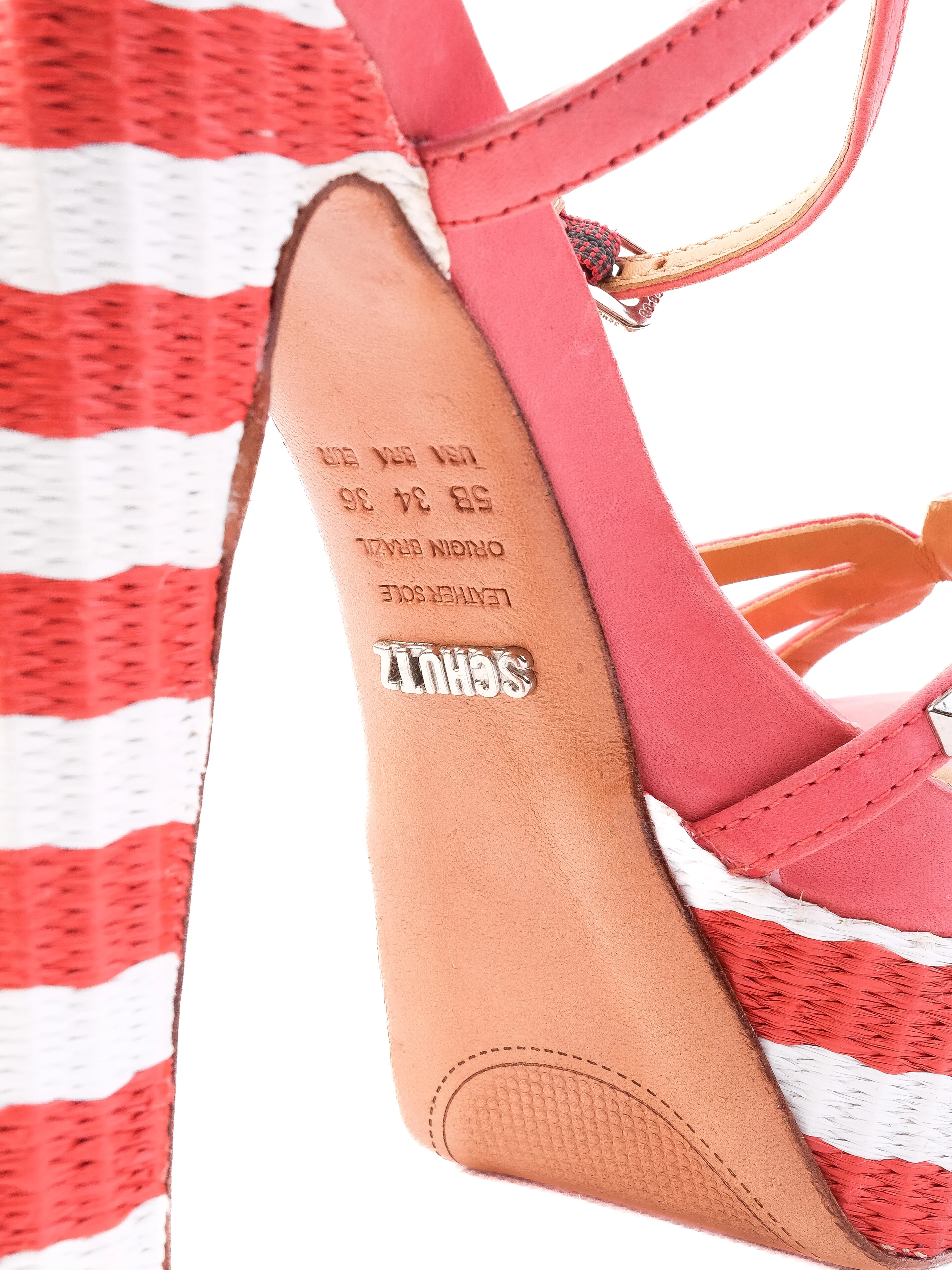 Schutz Pink Leather High Heel Sandals — 2