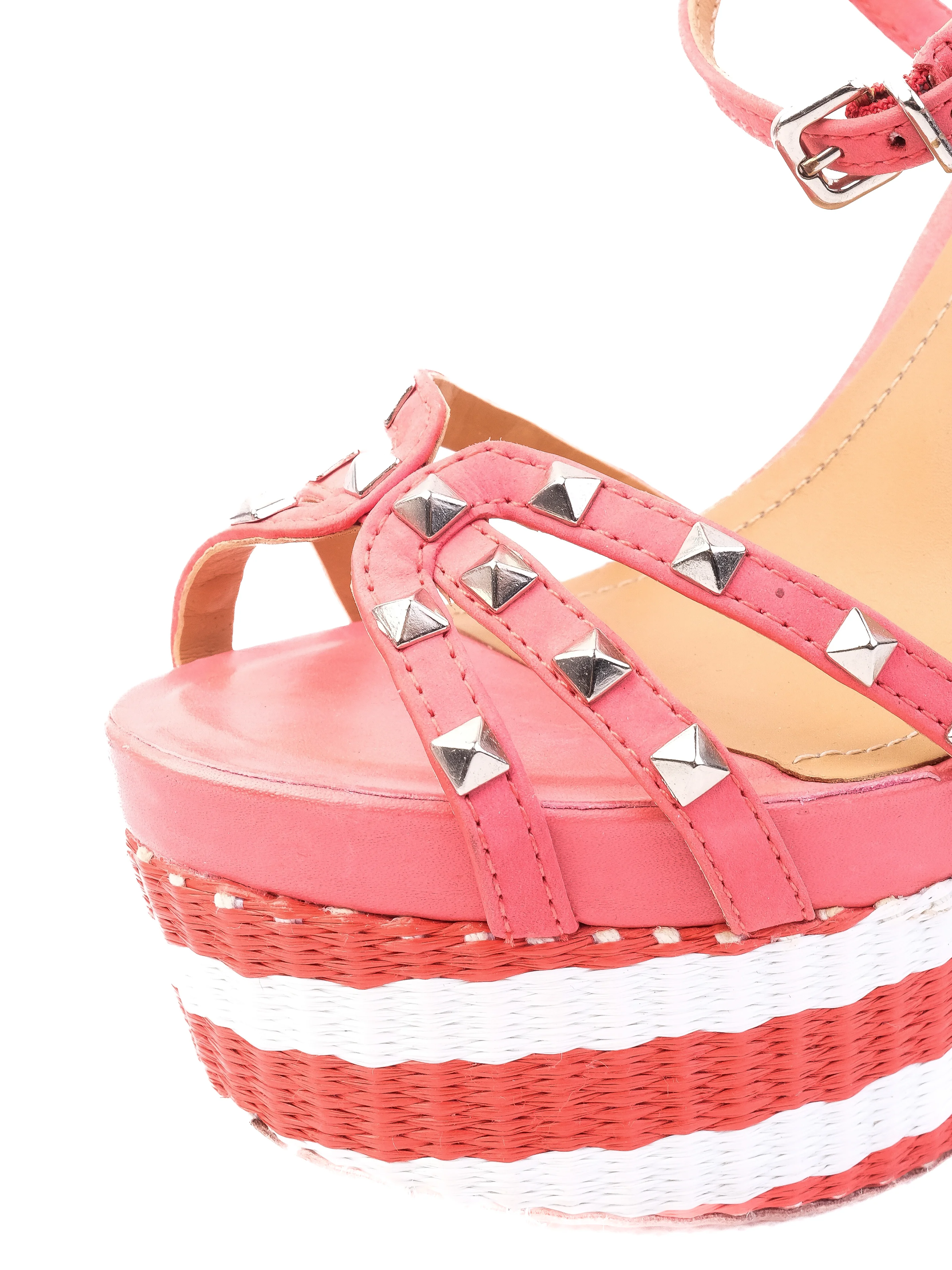 Schutz Pink Leather High Heel Sandals — 3