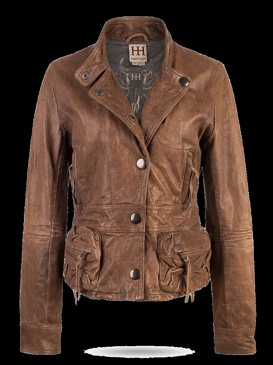 Haute Hippie Orange Leather Jacket — 1