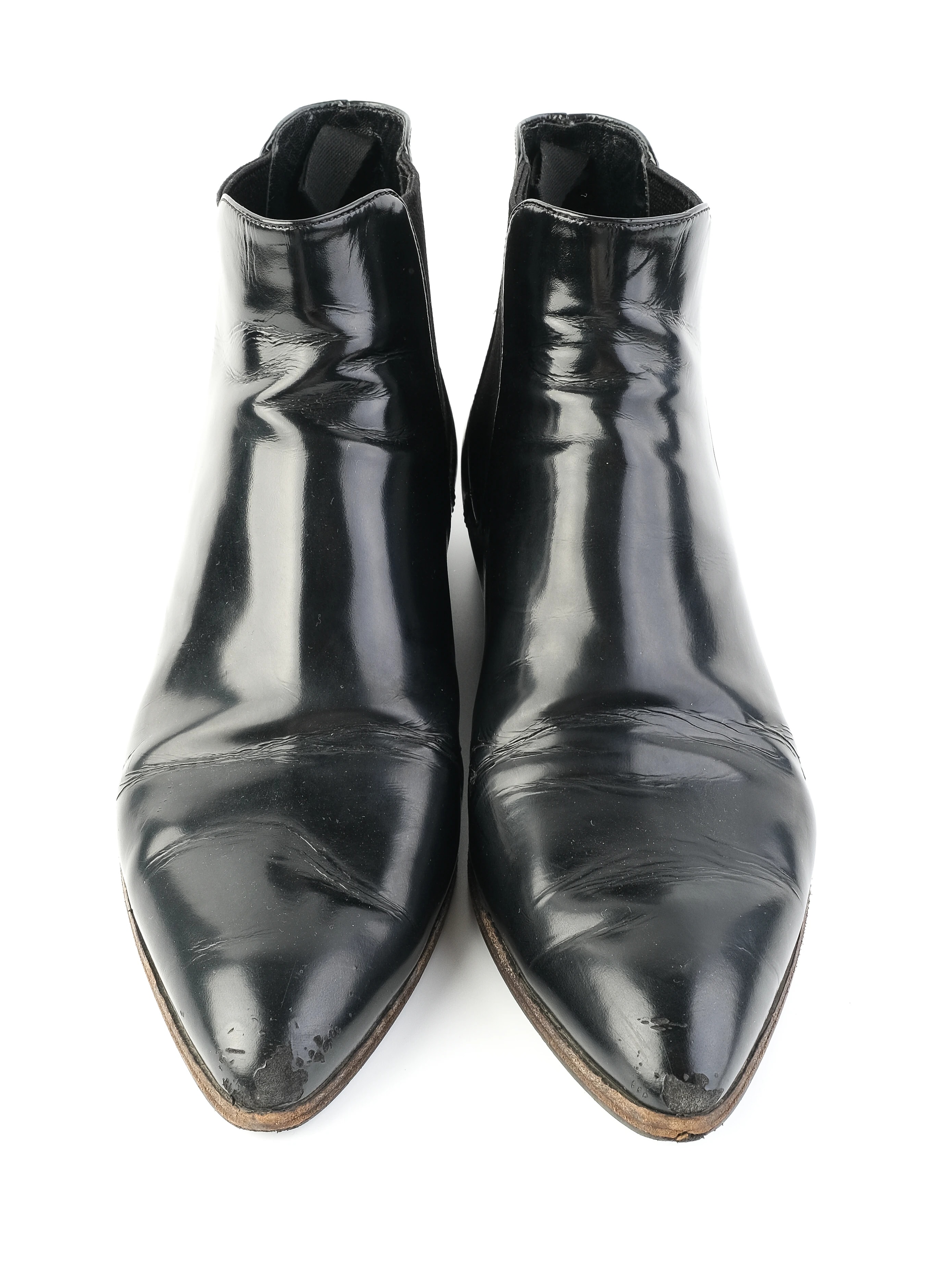 Prada Black Leather Ankle Boots — 3