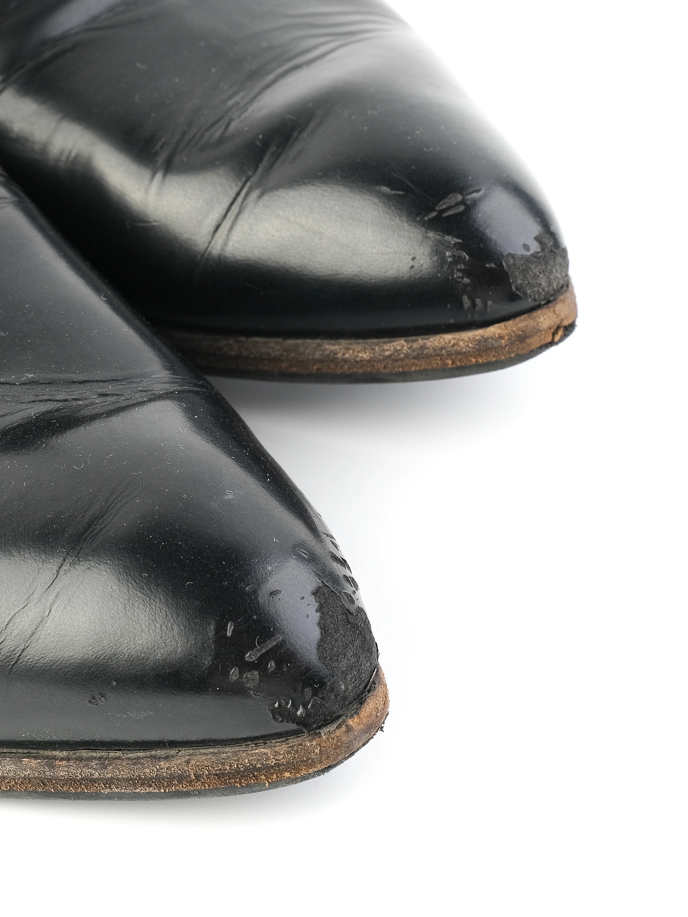 Prada Black Leather Ankle Boots — 2