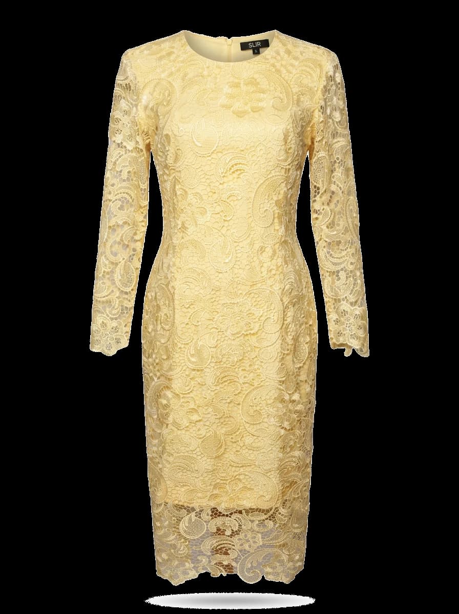 SLIR Yellow Polyester Dress — photo 1