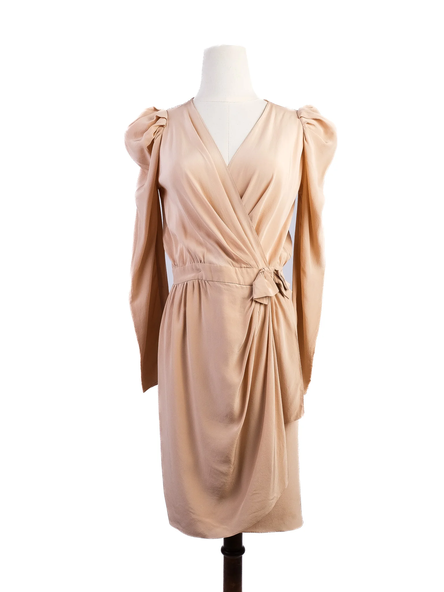 Tara Jarmon White Silk Long Sleeve Dress — 3