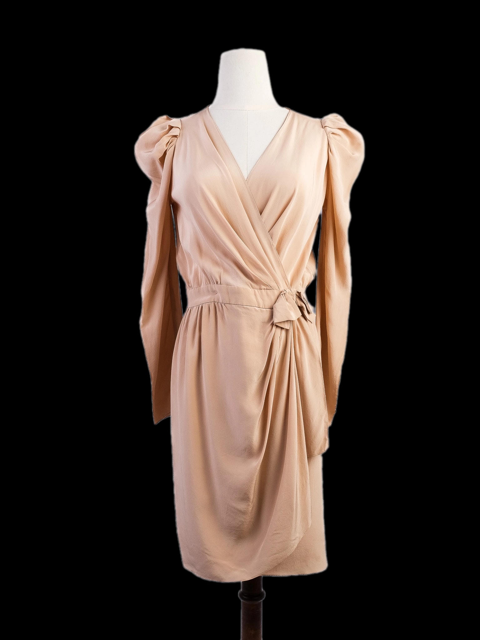 Tara Jarmon White Silk Long Sleeve Dress — 1