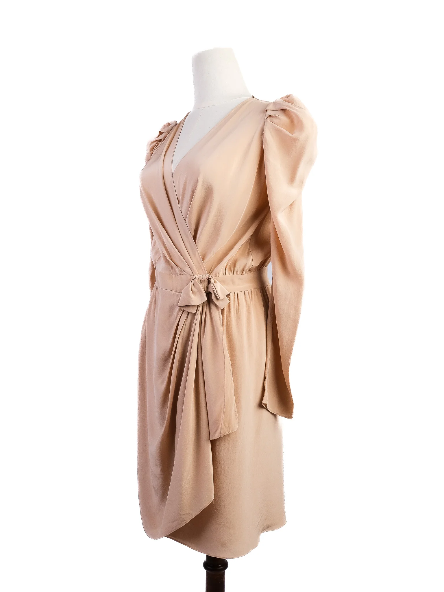 Tara Jarmon White Silk Long Sleeve Dress — 2