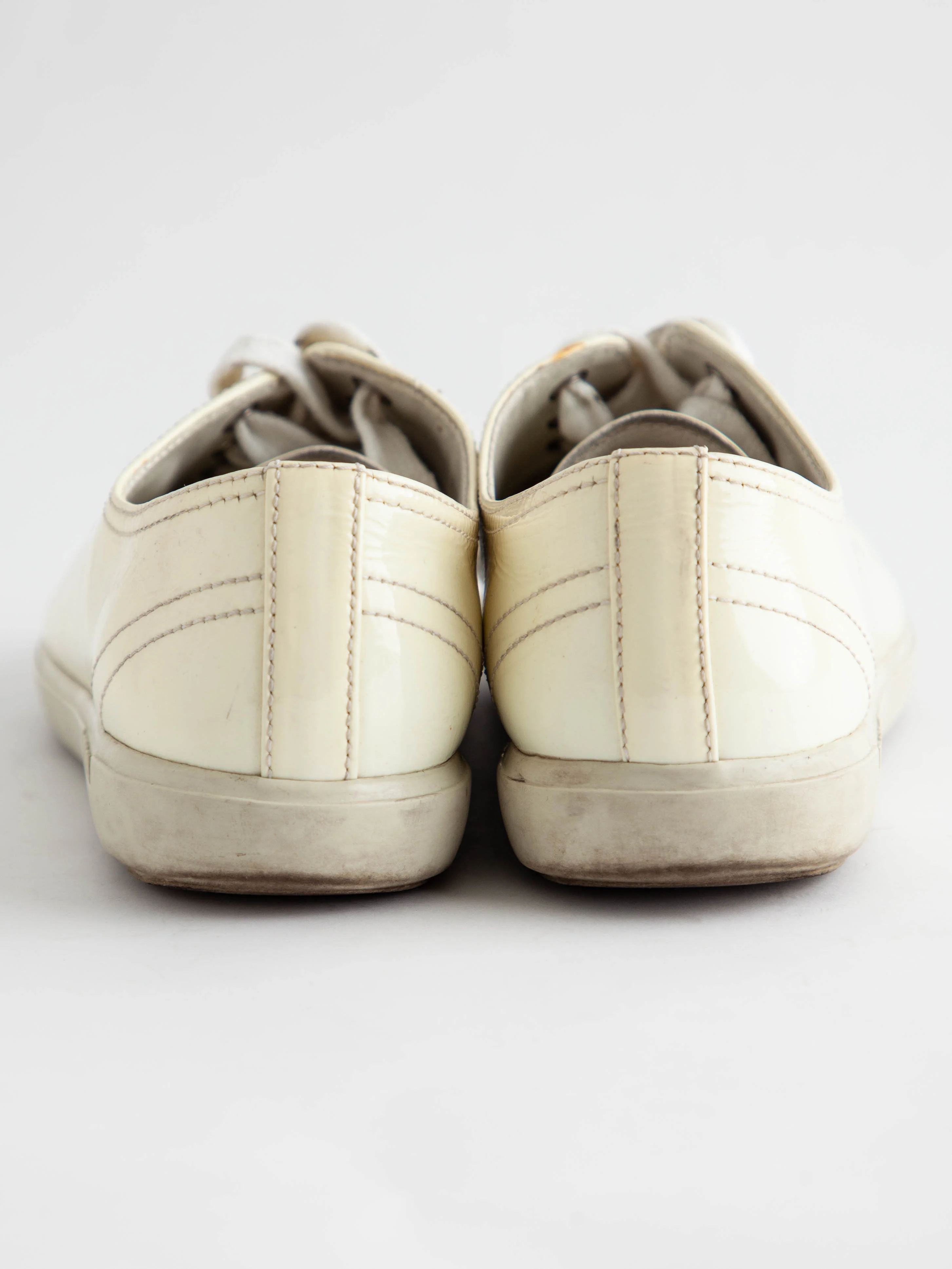 Prada Yellow Lacquer Canvas Sneakers — 2