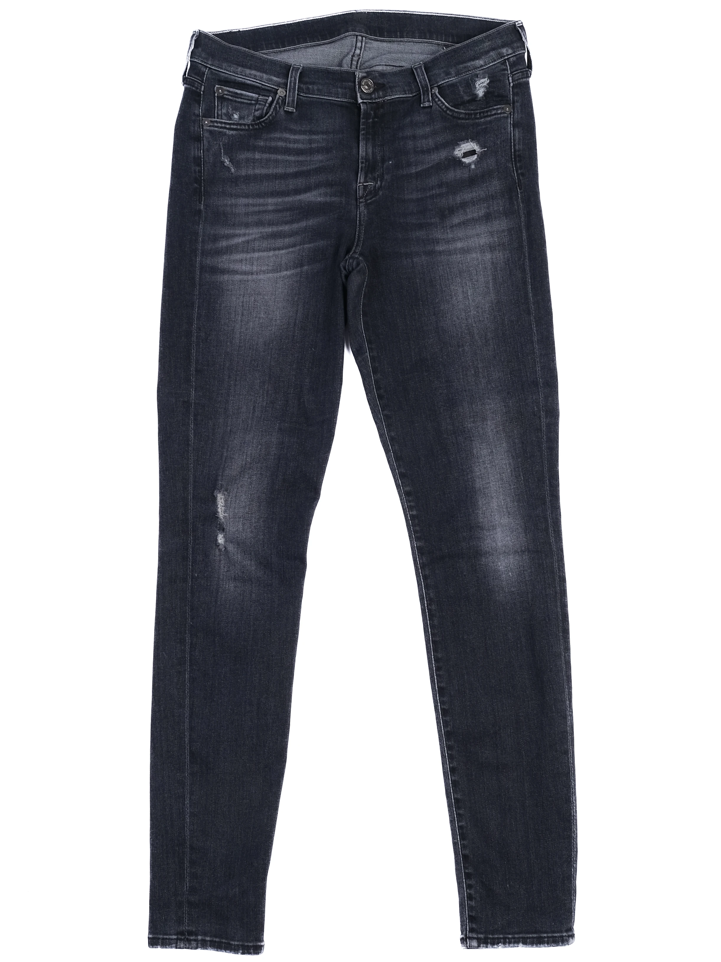 For all 7 mankind Gray Cotton Mom Jeans — 3