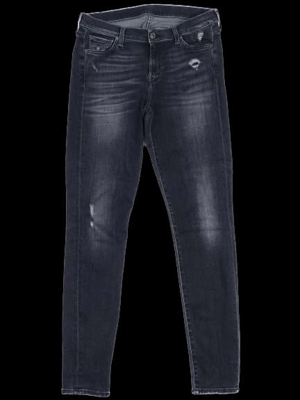 For all 7 mankind Gray Cotton Mom Jeans — photo 1