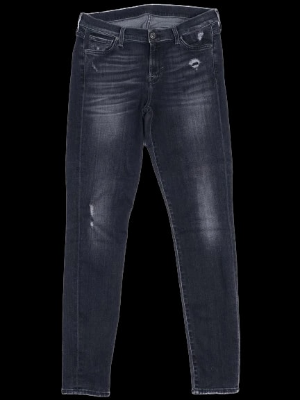 For all 7 mankind Gray Cotton Mom Jeans — 1