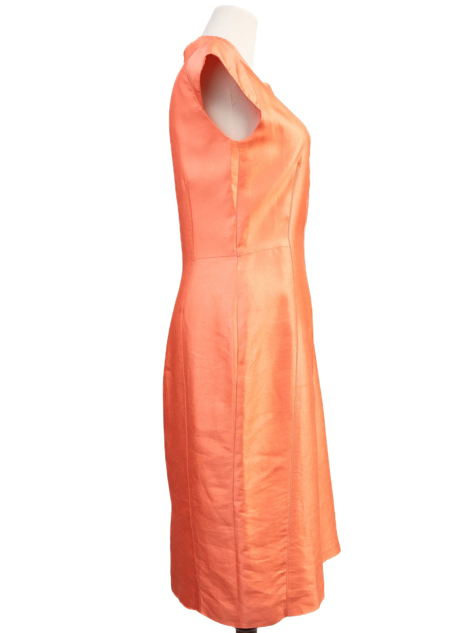 Max Mara Orange Cotton Midi Dress — 3